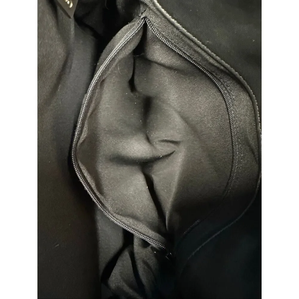 Rare Latico Leathers Soft Black Leather Double Strap Chic Shoulder Tote Bag